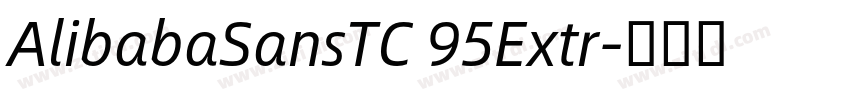 AlibabaSansTC 95Extr字体转换